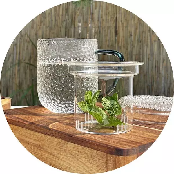 Kubek szklany z zaparzaczem